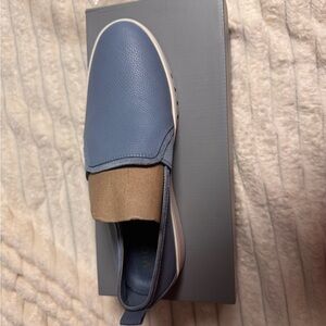 Vionic Blue and Tan  Loafers
